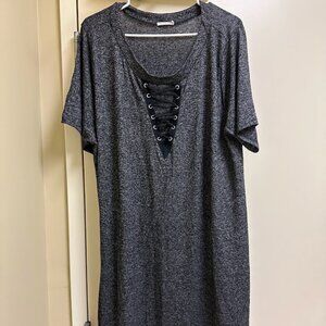 S84 - Hearts & Hips Gray Soft Mini Dress Soft 3x 22 24